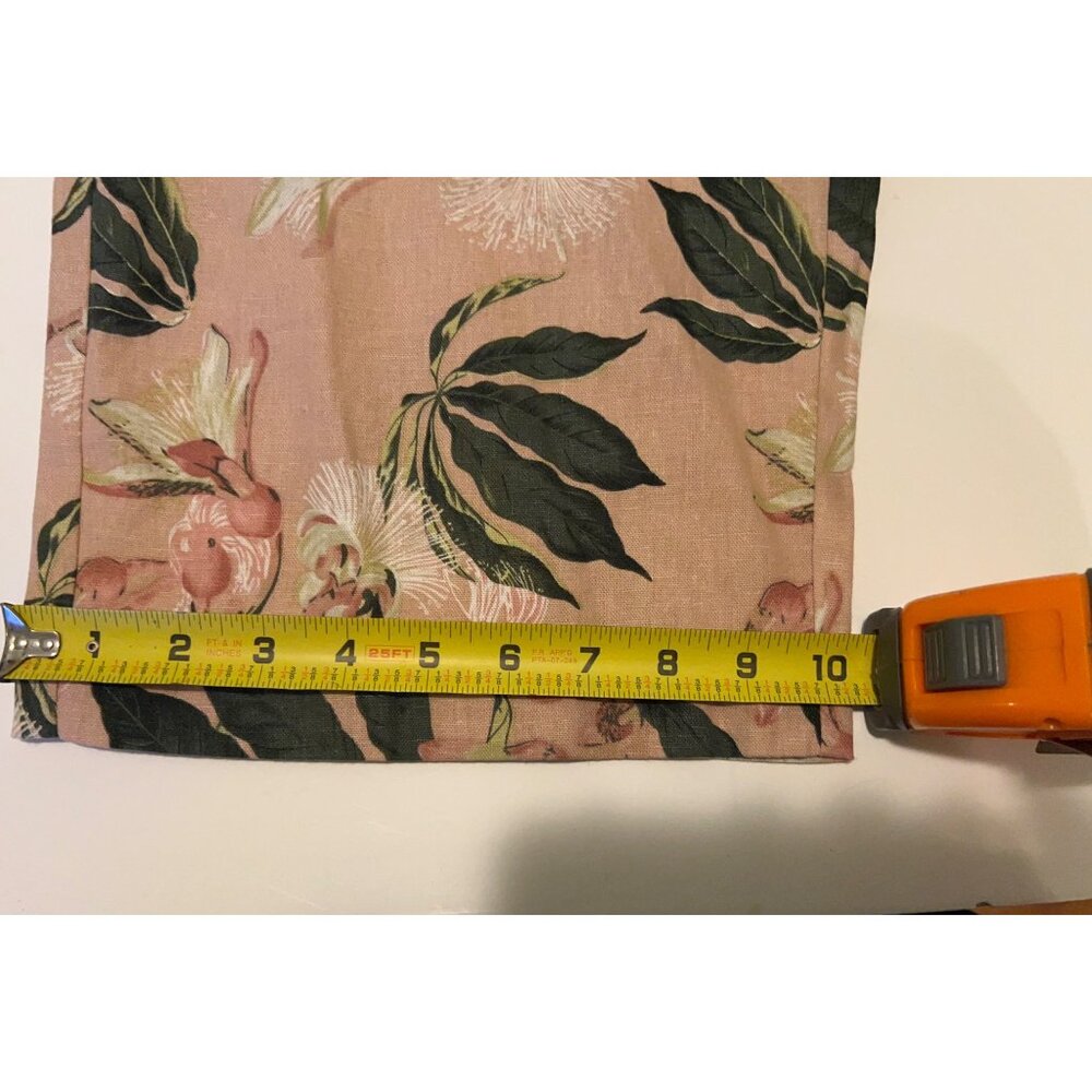 Jules & Leopold LINEN Pants Women’s Size M Floral Tropical Cropped Tie Waist Sum - Picture 8 of 12